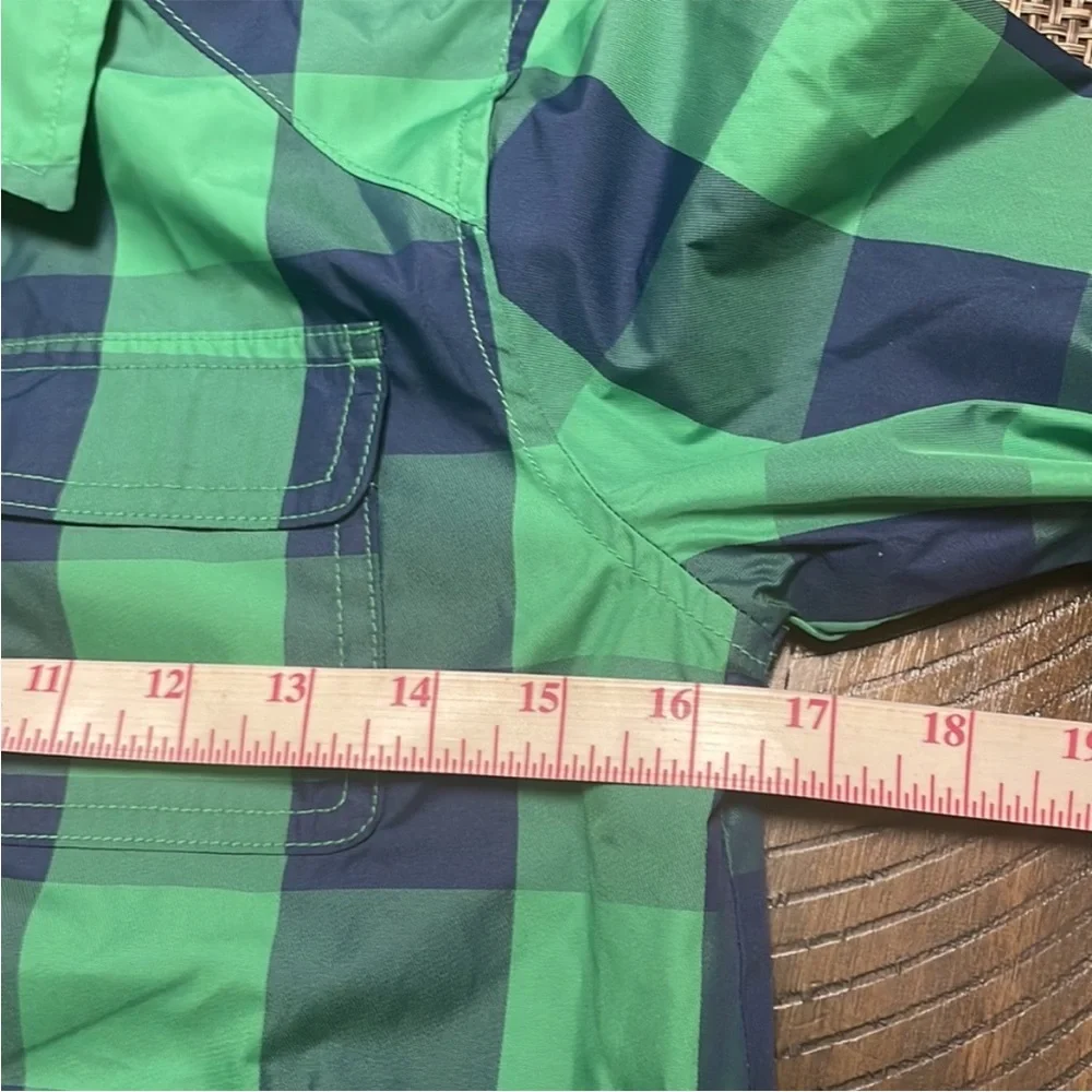 Cat & Jack Boy's Buffalo Check Green Navy Windbreaker Jacket